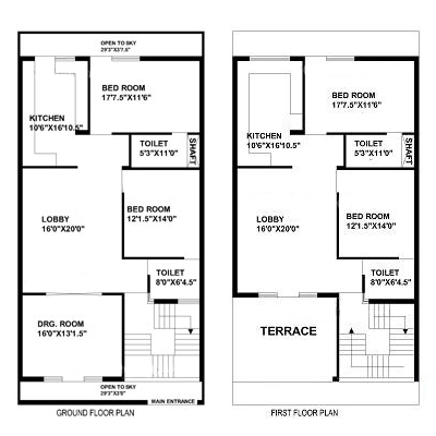 200 gaj house map