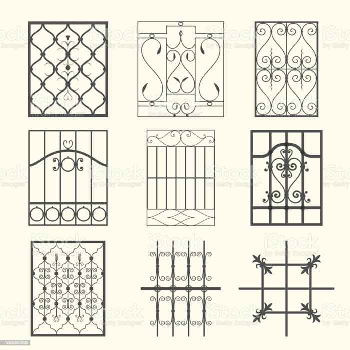 box window grill design new