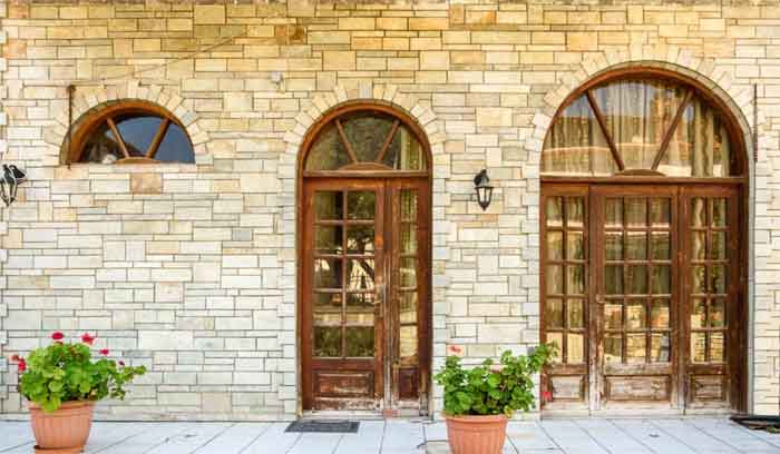 brick wall front tile designs indian house