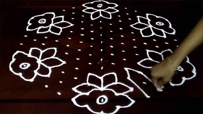 dotted rangoli muggu design