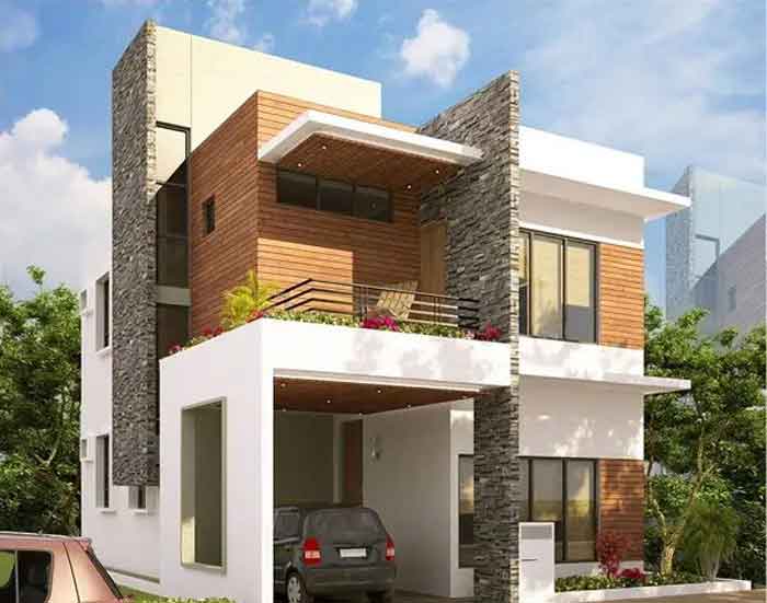 double floor front elevation design