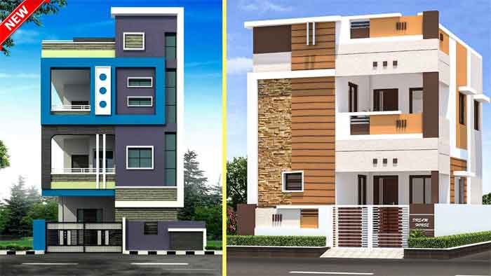 double floor normal house front elevation designs