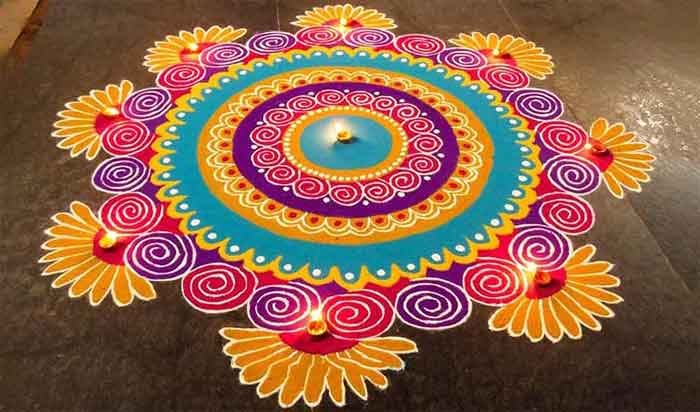 elegant diwali rangoli designs