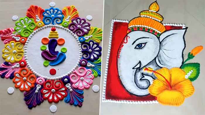 ganesh rangoli design