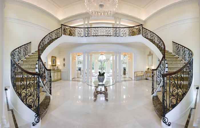 grand entrance doubleside staircase design