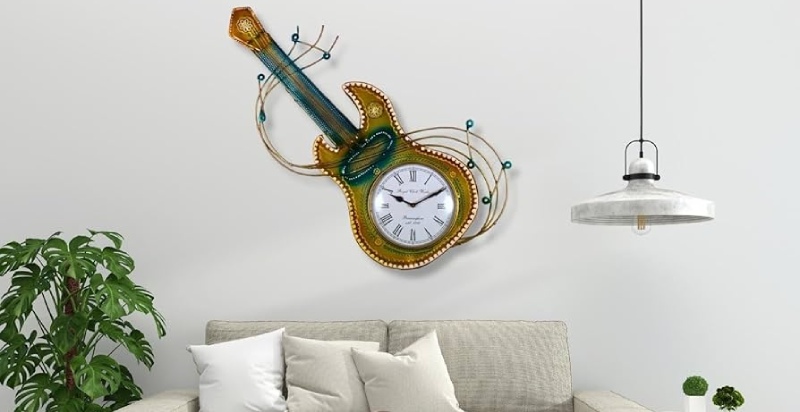 Guitar-wall-clock