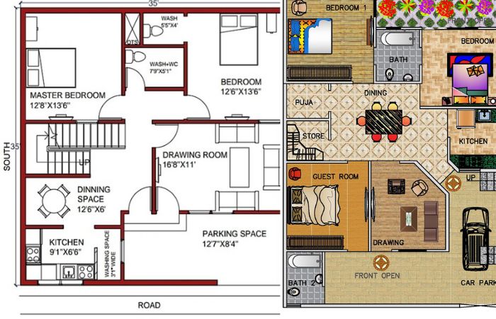 house plan exterior designs