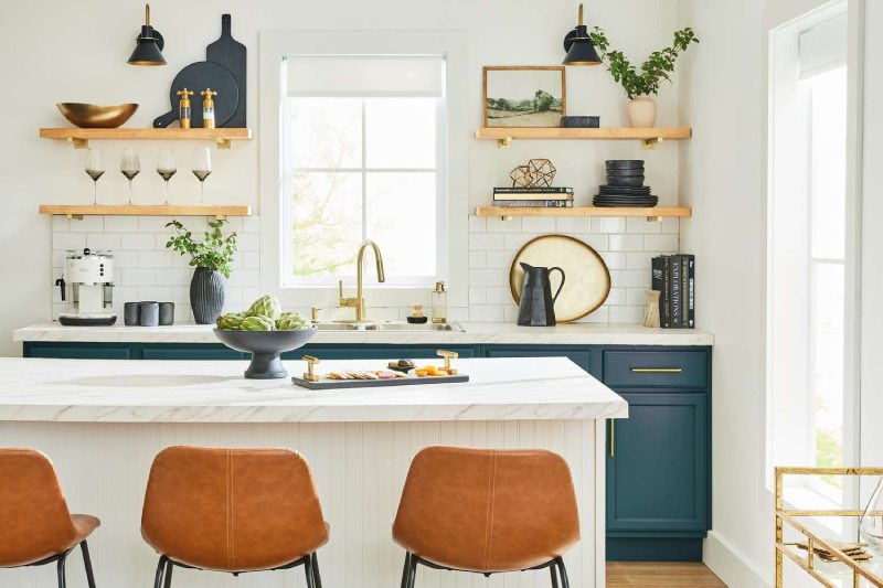 Kitchen stool for cooking and for elevating the look