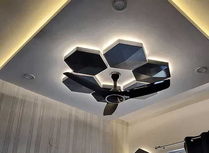 new honeycomb false ceiling design