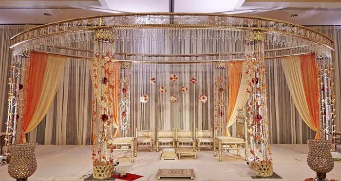 light drapes low budget mandap design