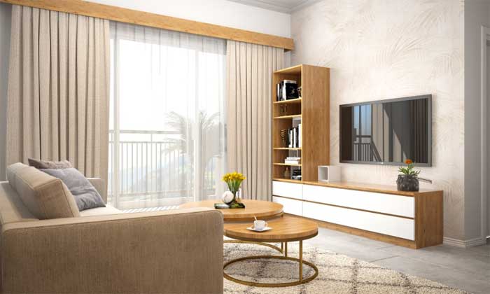 majestic 1bhk living room design