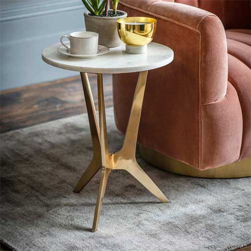 marble top corner table