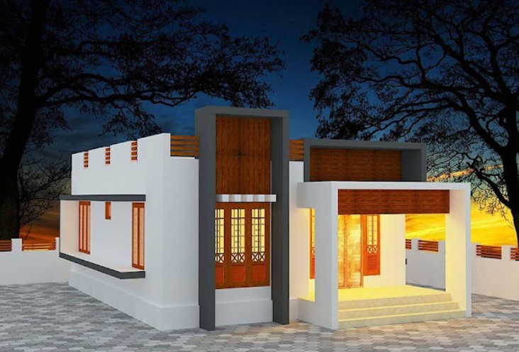 Simple Single Floor Modern House Design