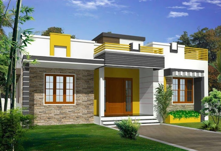 Modern single floor house design