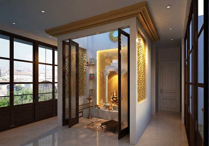 pooja room placement as per vastu