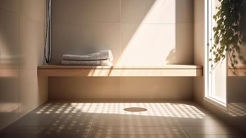 Relaxing Teak Shower Bench, Fit for a Day Spa