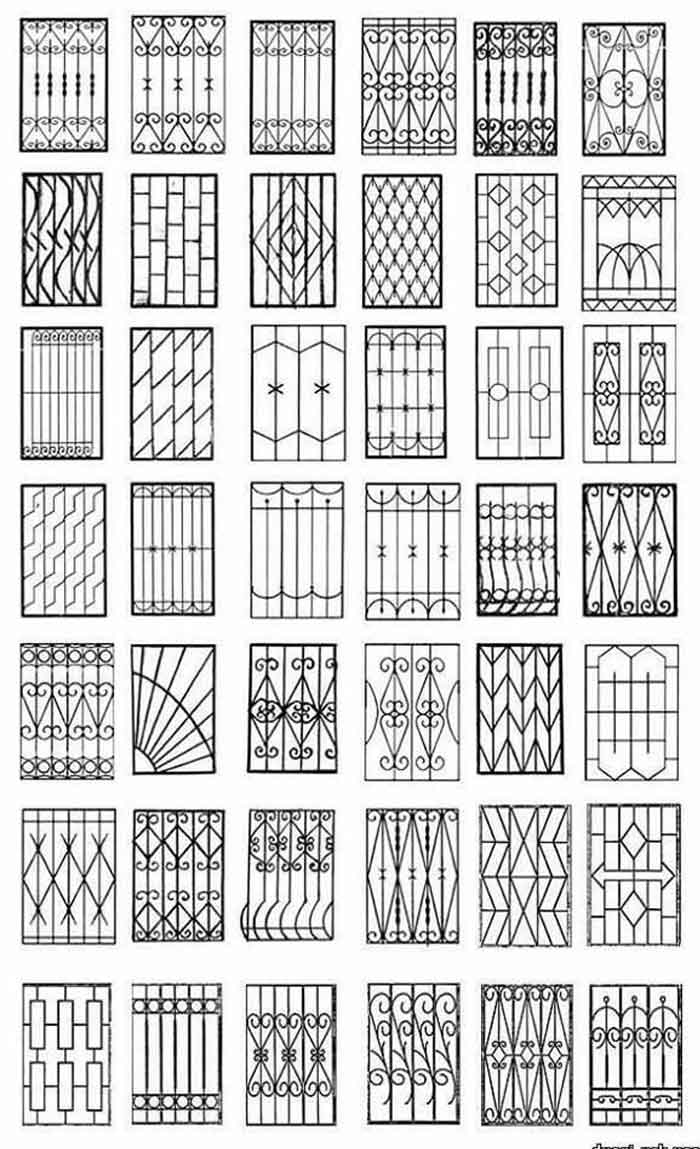 simple modern window grill design