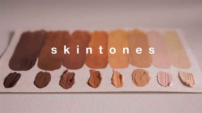 skin colour paint chart