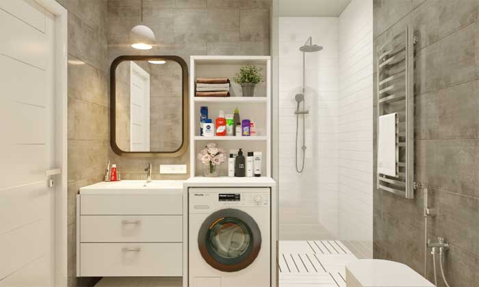 soothing 1bhk bathroom interior design