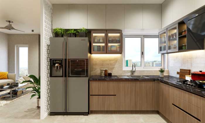 kitchen interior in 1bhk flat