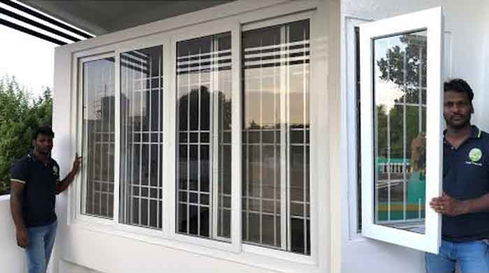 uPVC window grill design